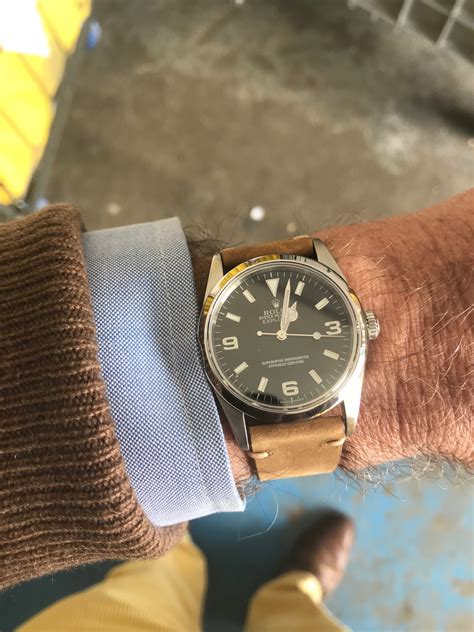 leather strap for rolex explorer 36mm